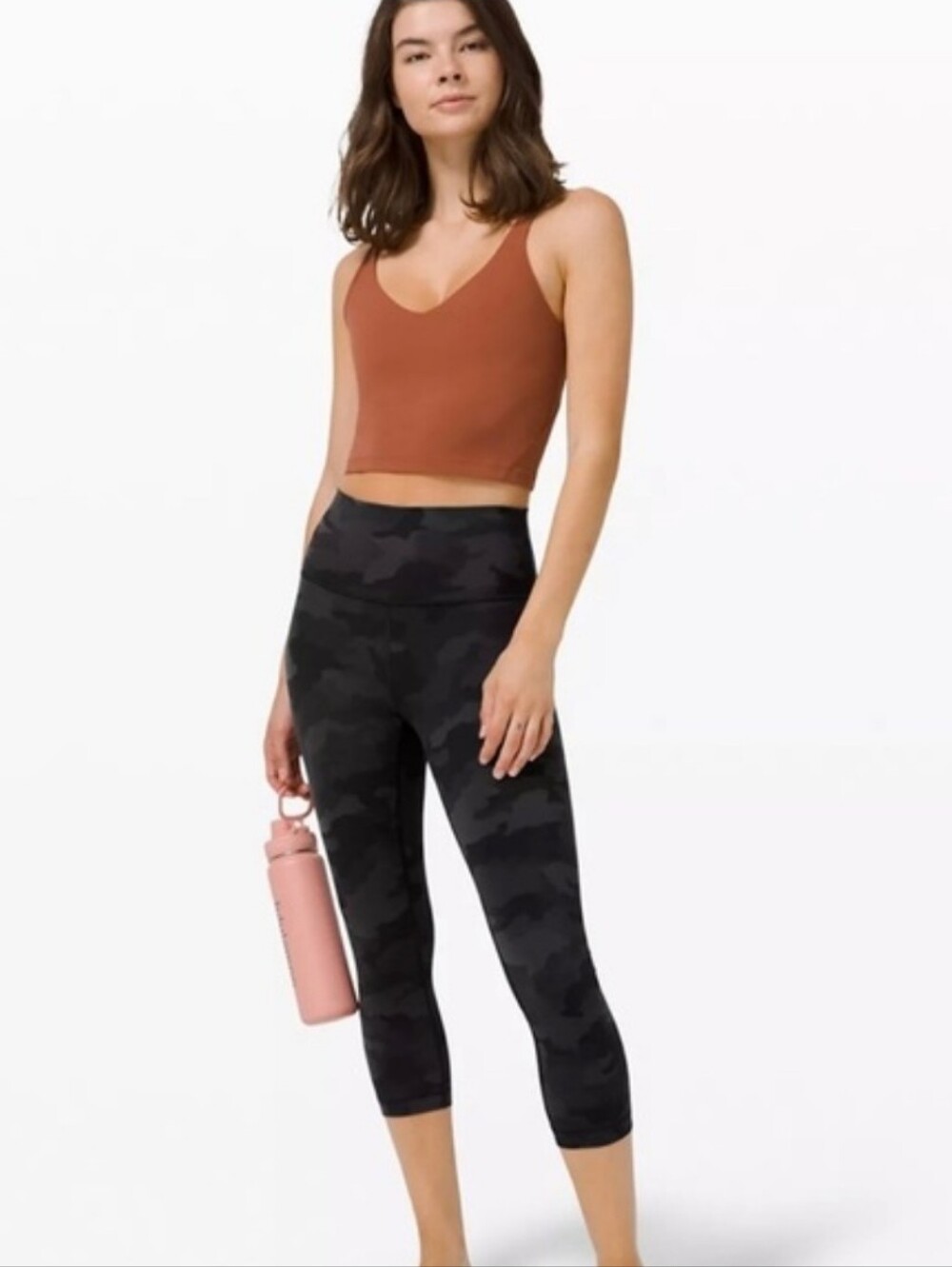 lululemon athletica Black Camo High-Rise Cropped Leggings